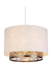 Searchlight White/Pewter Adeline Two Tier Easy Fit Lampshade - Image 2 of 4