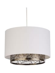 Searchlight White/Pewter Adeline Two Tier Easy Fit Lampshade - Image 3 of 4