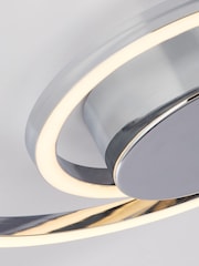 Searchlight Chrome/Clear Hazel LED Ceiling Flush Light - Image 2 of 4