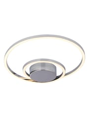 Searchlight Chrome/Clear Hazel LED Ceiling Flush Light - Image 3 of 4