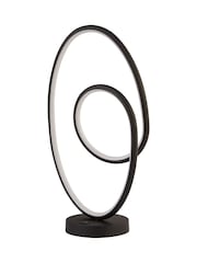 Searchlight Matt Black/White Hazel LED Touch Table Lamp - Image 3 of 4