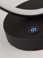 Searchlight Matt Black/White Hazel LED Touch Table Lamp - Image 4 of 4