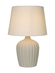 Searchlight White/Cream Clara Ceramic Table Lamp - Image 2 of 4