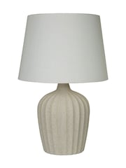 Searchlight White/Cream Clara Ceramic Table Lamp - Image 3 of 4
