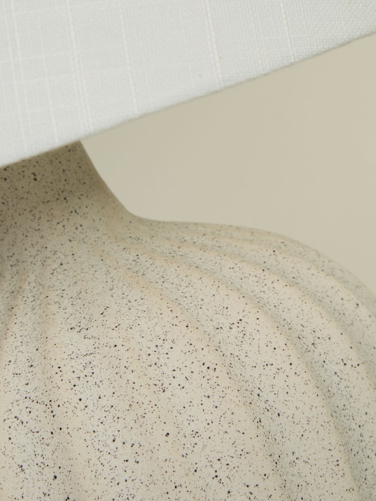 Searchlight White/Cream Clara Ceramic Table Lamp - Image 4 of 4