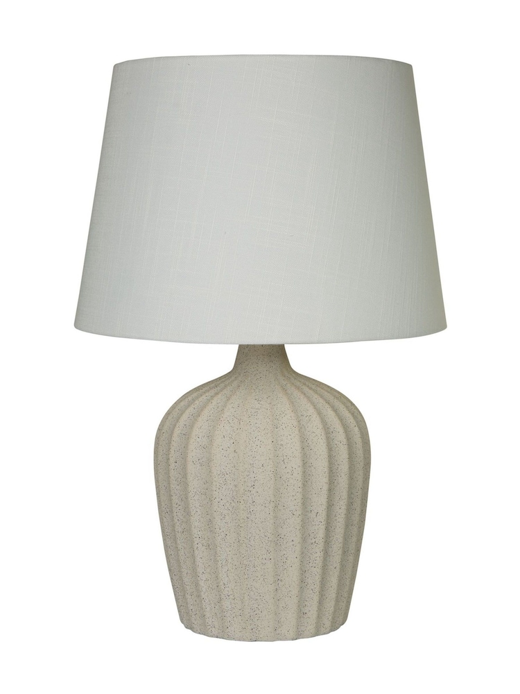Searchlight White/Cream Clara Ceramic Table Lamp - Image 4 of 4 Searchlight White/Cream Clara Ceramic Table Lamp - Image 4 of 4