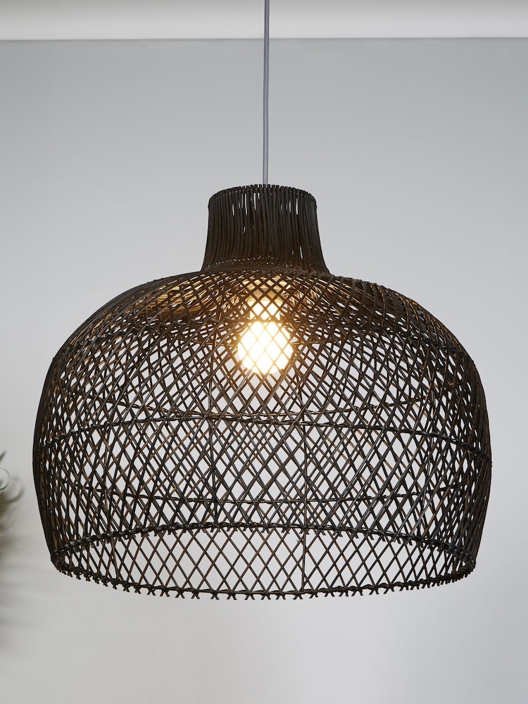 Searchlight Black Phuket Rattan Easy Fit Lampshade - Image 1 of 4