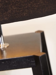 Searchlight Black Renner Wooden Frame Floor Lamp - Image 2 of 4