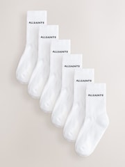 smALLSAINTS White Logo Cushioned Sole Socks 6 Pack - Image 1 of 9