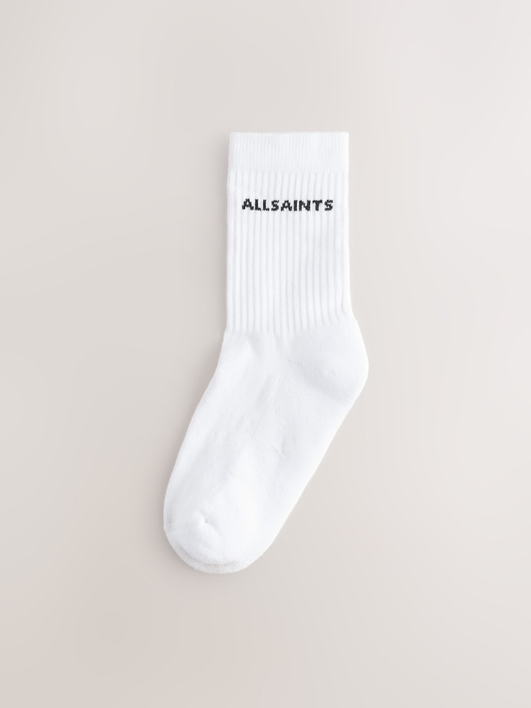smALLSAINTS White Logo Cushioned Sole Socks 6 Pack - Image 2 of 9