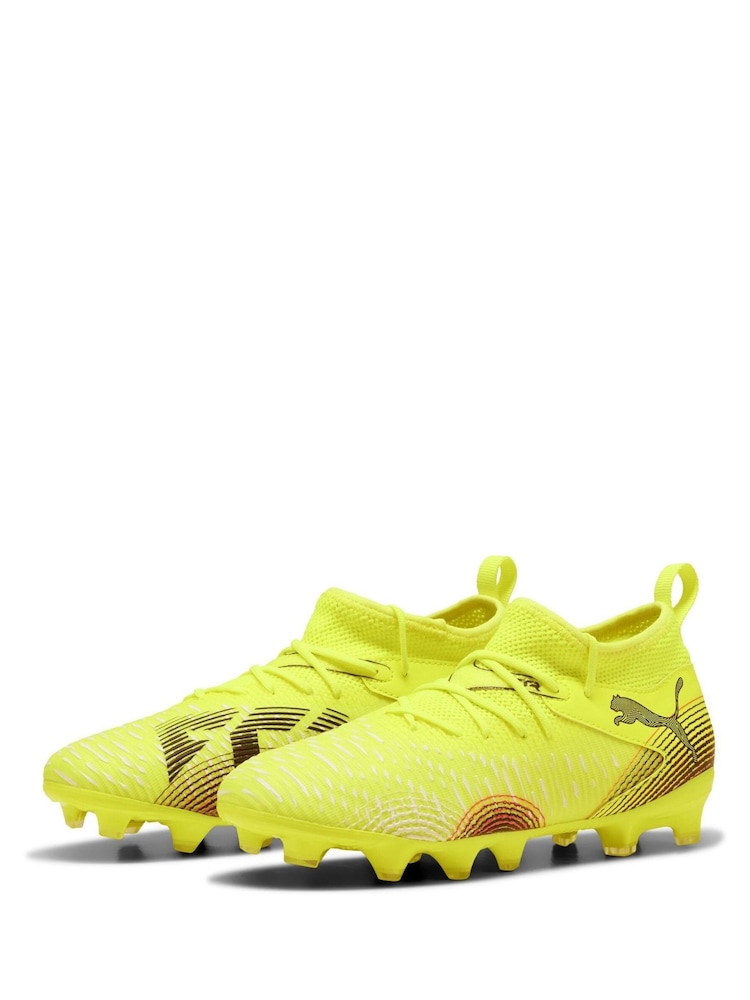 Puma Yellow Boys Future 8 Match Football Boots - Image 3 of 6