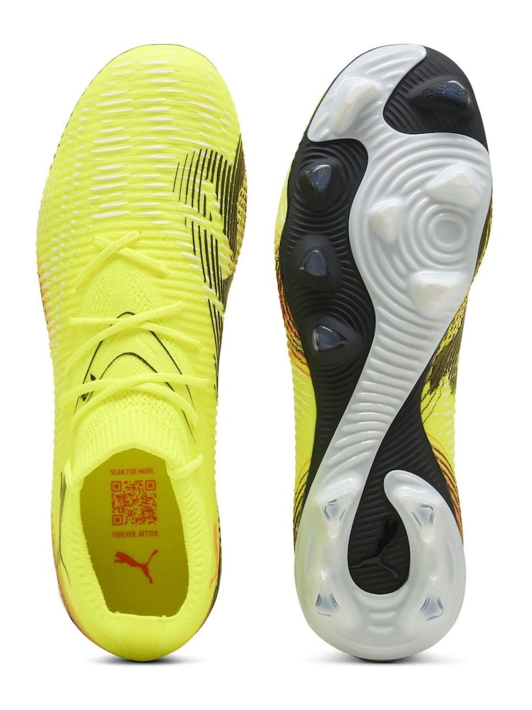 Puma Yellow Womens FUTURE 8 MATCH FG/AG Football Boots - Image 5 of 5