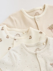 Neutral Hamish Highland Cow Jersey Baby Rompers 3 Pack - Image 8 of 11