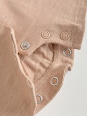 Neutral "Milk Club" Embroidered Baby Jersey Rompers 4 Pack - Image 12 of 13