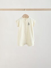Neutral "Milk Club" Embroidered Baby Jersey Rompers 4 Pack - Image 6 of 13