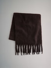 The Set 2 Pack Wide Check and Plain Scarfs - صورة 4 من 6