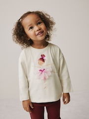 Ecru Ballerina Long Sleeve T-Shirt (3mths-7yrs) - Image 1 of 8