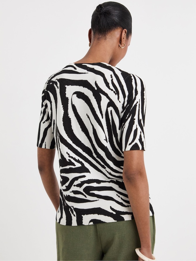 JD Williams Animal Print Short Sleeve Cardigan - Image 6 of 6
