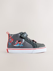 Grey Marvel High Top Touch Fastening Trainers - Image 2 of 5