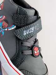 Grey Marvel High Top Touch Fastening Trainers - Image 4 of 5