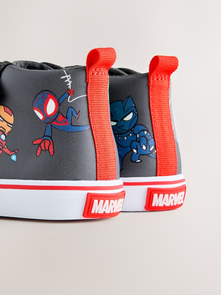 Grey Marvel High Top Touch Fastening Trainers - Image 5 of 5 Grey Marvel High Top Touch Fastening Trainers - Image 5 of 5