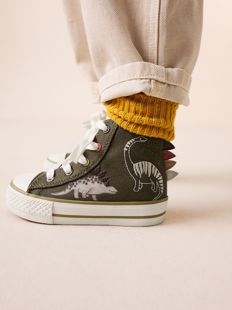 ירוק דינוזאור - Zip Fastening Hi Top Trainers - תמונה 1 מתוך 9
