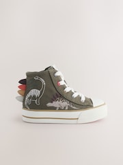 ירוק דינוזאור - Zip Fastening Hi Top Trainers - תמונה 4 מתוך 9