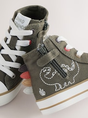 ירוק דינוזאור - Zip Fastening Hi Top Trainers - תמונה 7 מתוך 9
