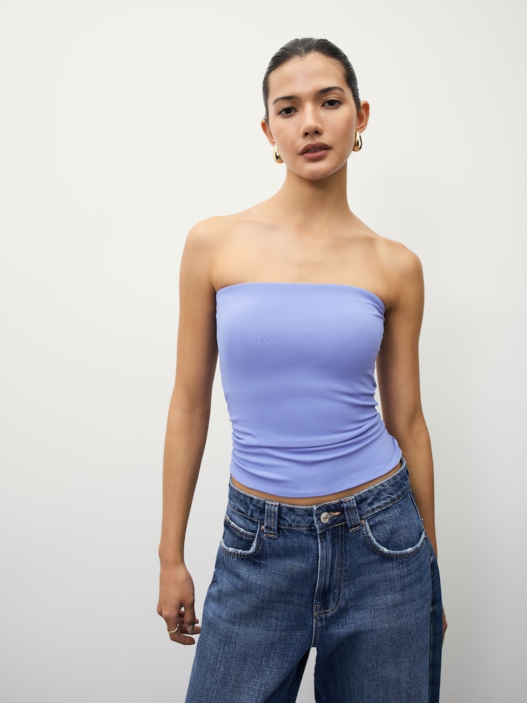 Azul - Top bandeau com toque suave - Imagem 1 de 3