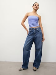 Azul - Top bandeau com toque suave - Imagem 2 de 3