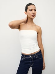 White Soft Touch Bandeau Top - Image 1 of 4