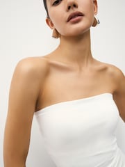 White Soft Touch Bandeau Top - Image 4 of 4
