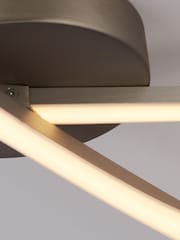 Searchlight Satin Nickel/White Infinity LED Ceiling Flush - Image 2 of 4