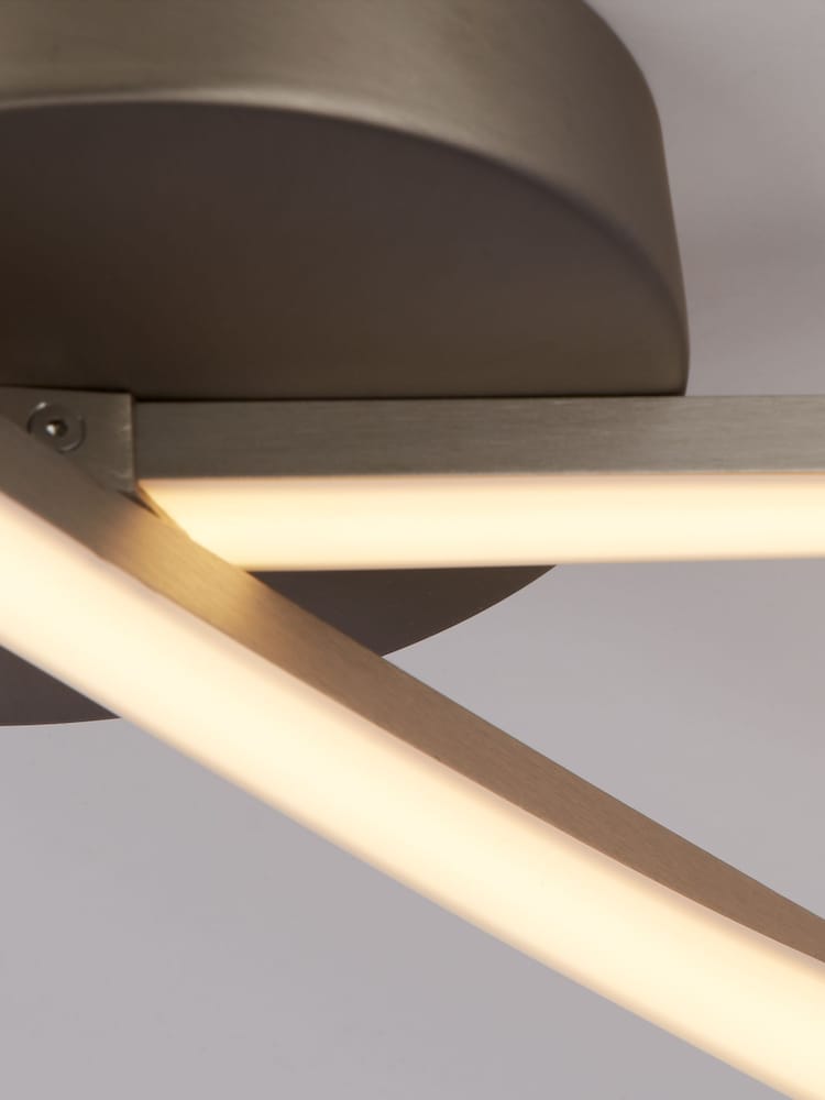 Searchlight Satin Nickel/White Infinity LED Ceiling Flush - Image 2 of 4