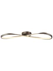 Searchlight Satin Nickel/White Infinity LED Ceiling Flush - Image 3 of 4