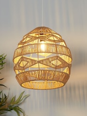 Searchlight Natural Kaia Woven Easy Fit Pendant - Image 1 of 4
