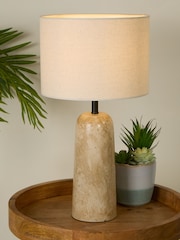 Searchlight White/Brown Alaya Table Lamp - Image 1 of 4