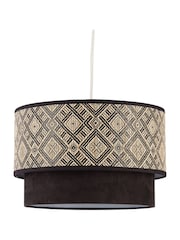 Searchlight Cream/Black/White Georgia Two Tier Easy Fit Lampshade - Image 2 of 4