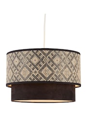Searchlight Cream/Black/White Georgia Two Tier Easy Fit Lampshade - Image 3 of 4