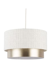 Searchlight White Silver and Champagne Dahlia Two Tier Lampshade - Image 2 of 4