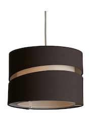 Searchlight Charcoal Grey/White Loren Two-Tier Shade - Image 3 of 4