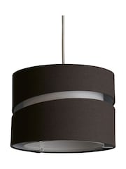 Searchlight Charcoal Grey/White Loren Two-Tier Shade - Image 4 of 4