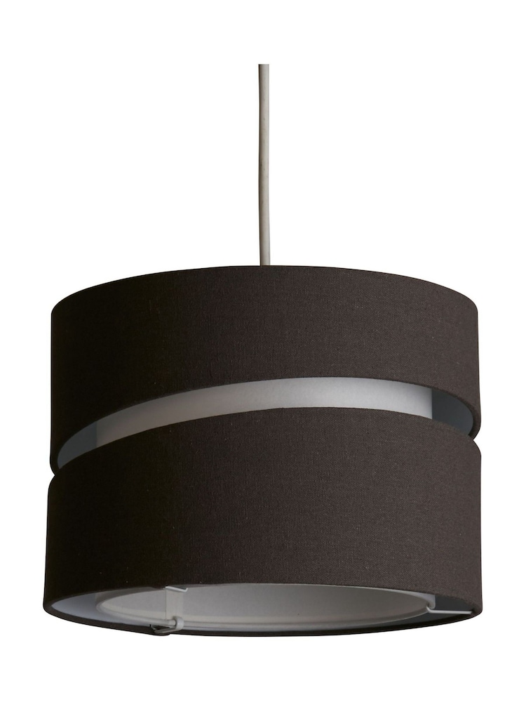 Searchlight Charcoal Grey/White Loren Two-Tier Shade - Image 4 of 4