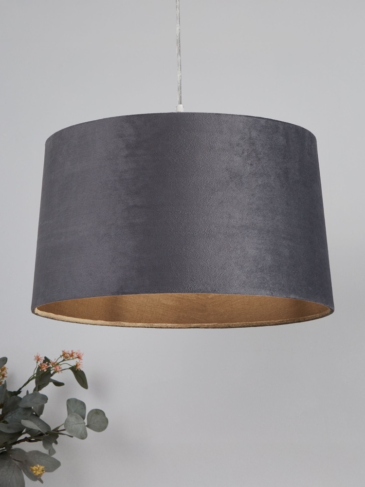 Searchlight Charcoal Grey Pure Tapered Pendant Ceiling Shade - Image 1 of 4