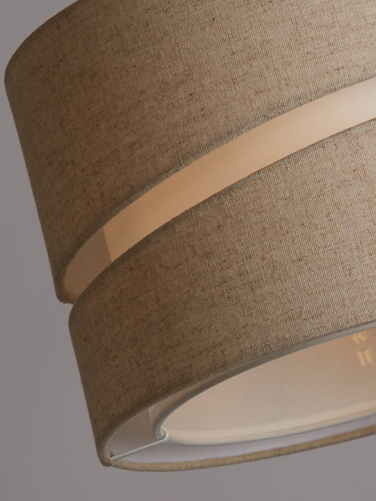 Searchlight Oatmeal Loren Two-Tier Shade - Image 2 of 4