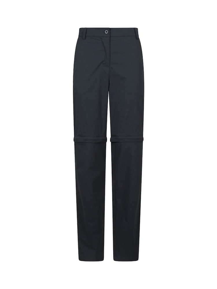Mountain Warehouse Black Womens Delta Stretch Zip Off Quick Drying UV Max Trousers - Image 1 of 10