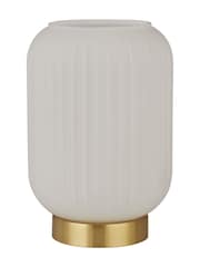 Searchlight Frosted White/Satin Brass Olivia Table Lamp - Image 3 of 4