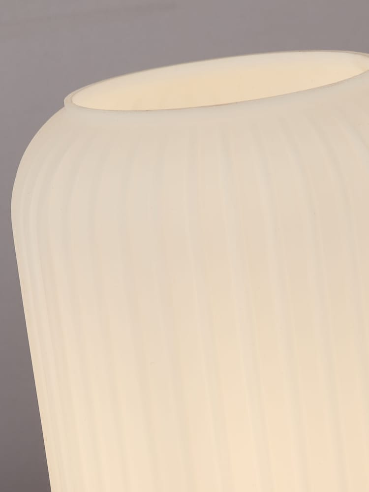 Searchlight Frosted White/Satin Brass Olivia Table Lamp - Image 4 of 4