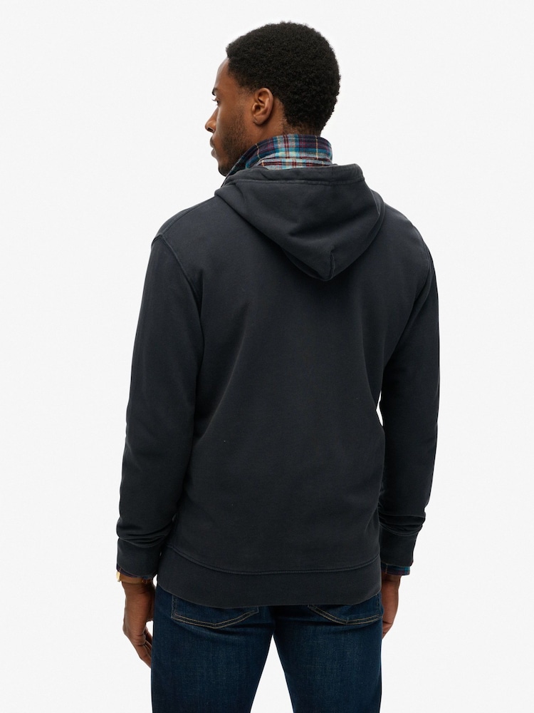 Superdry Blue Classic Essential Zip Hoodie - Image 2 of 4