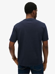 Superdry Blue 100% Cotton Athletic Essential Graphic T-Shirt - Image 2 of 5